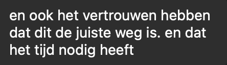 Reactie op de training