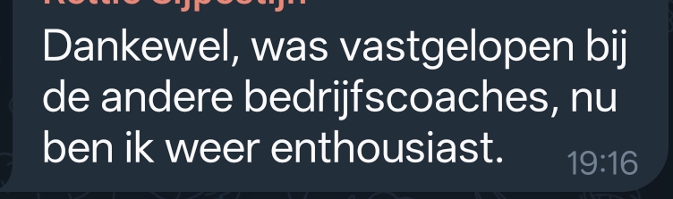 Resultaat: 2 nieuwe 1:1 trajectklanten deze week